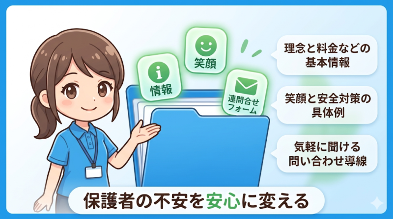 保護者の信頼を得る！学童保育サイトに必須の掲載コンテンツ