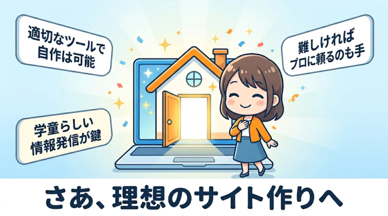 まとめ：学童のホームページ自作は可能！お忙しい方はプロに依頼しよう