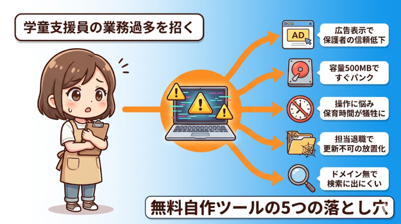 学童のホームページをWixやJimdoで自作する5つのデメリット