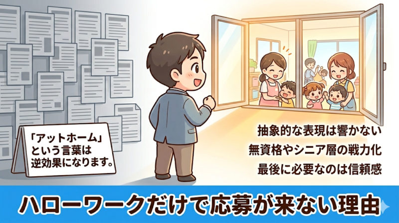 【採用対策】ハローワークの文字情報だけでは応募が来ない理由