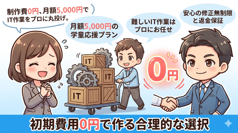 採用に強い学童ホームページを、初期費用0円で作る合理的な選択